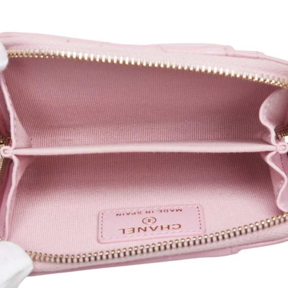 CHANEL pink lambskin